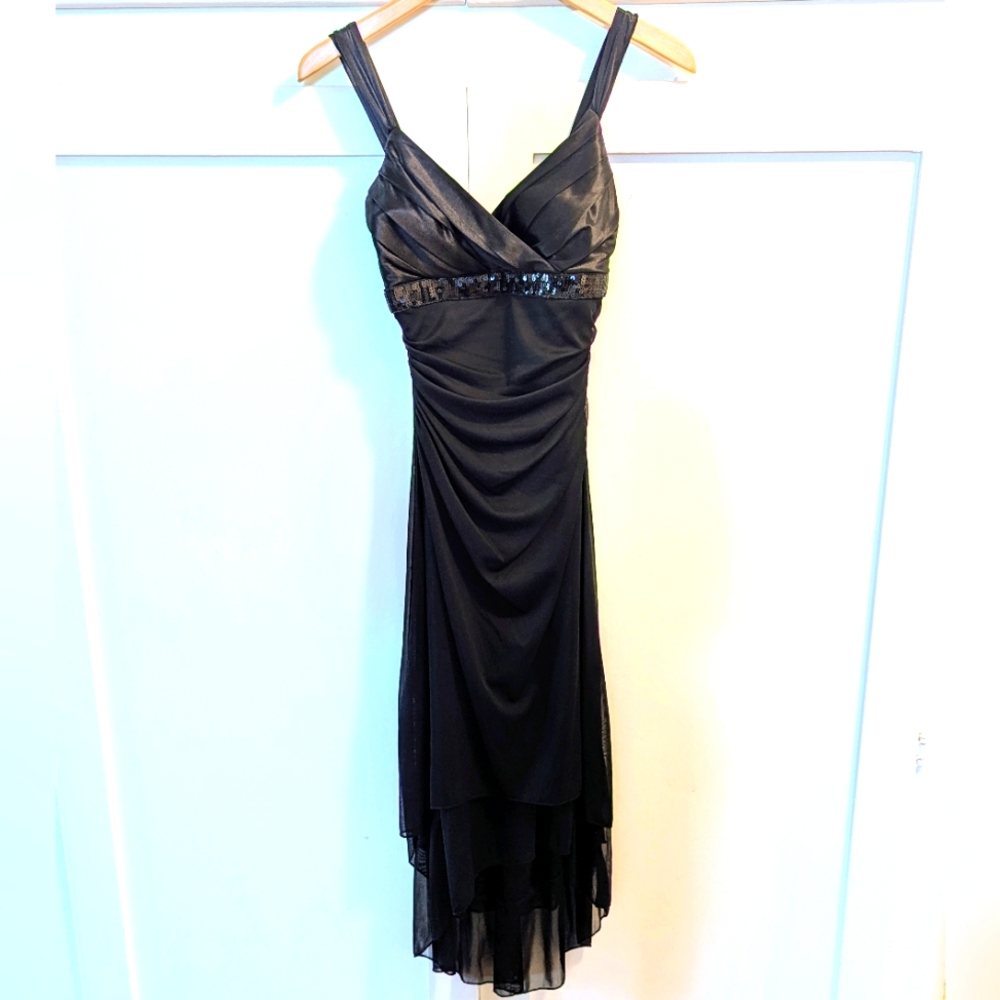 Black Sequin High Low Formal Dress By Ruby Rox